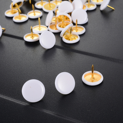 极速50pbcs White Push Pins Thumb Thumbtack Tacks Board Pins