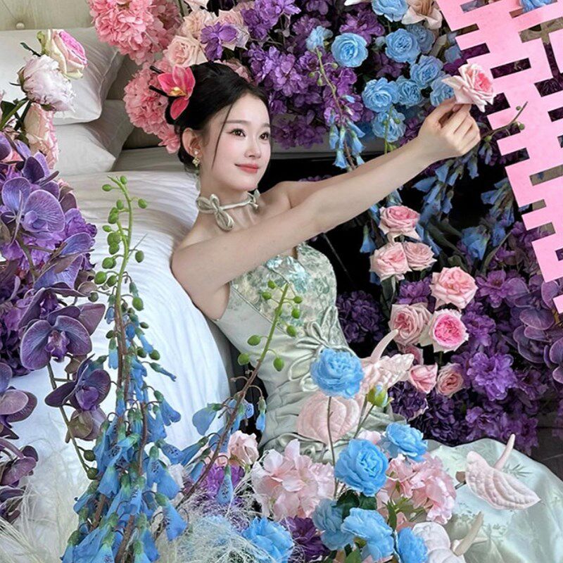 新品新中式晨f袍女2025新款抹胸新娘订婚敬酒服宴会气质主持人晚