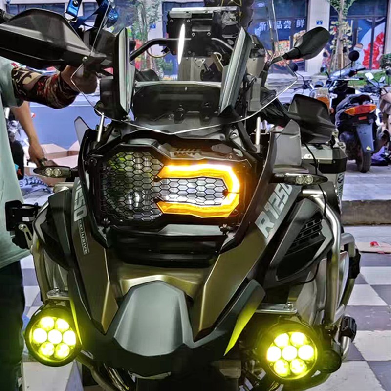 新品适用BMW宝马R120p0GSR1250GS/ADV水鸟大灯保护镜片快拆灯罩大