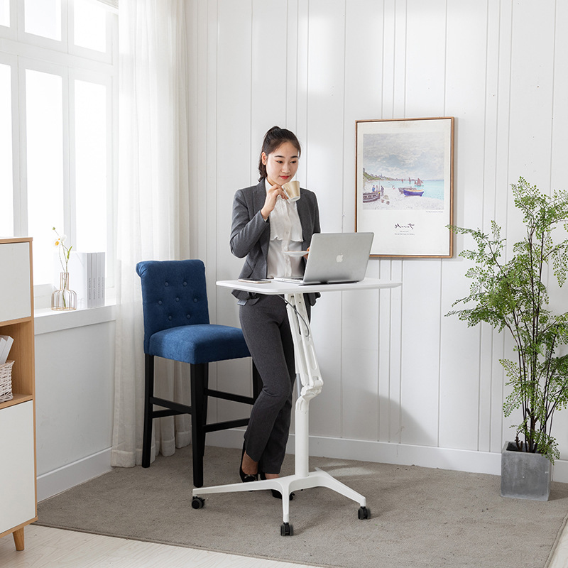 极速气动升降桌会议室o电脑桌站立式家用办公演讲台可移动学习写