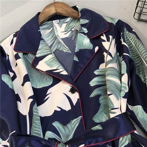 新品2020 Fall Stitch Pijmaas Set SilGk leeepwear for SwoRMFm