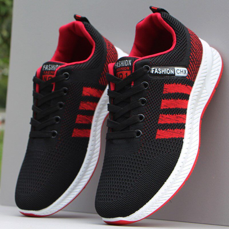 新品春秋季新款男鞋休闲鞋男款运A动鞋轻便防滑透气网鞋防臭跑步