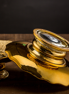 新品陶瓷金沙供果盘佛前供碟z水果供盘佛堂摆件财神莲花盘佛具