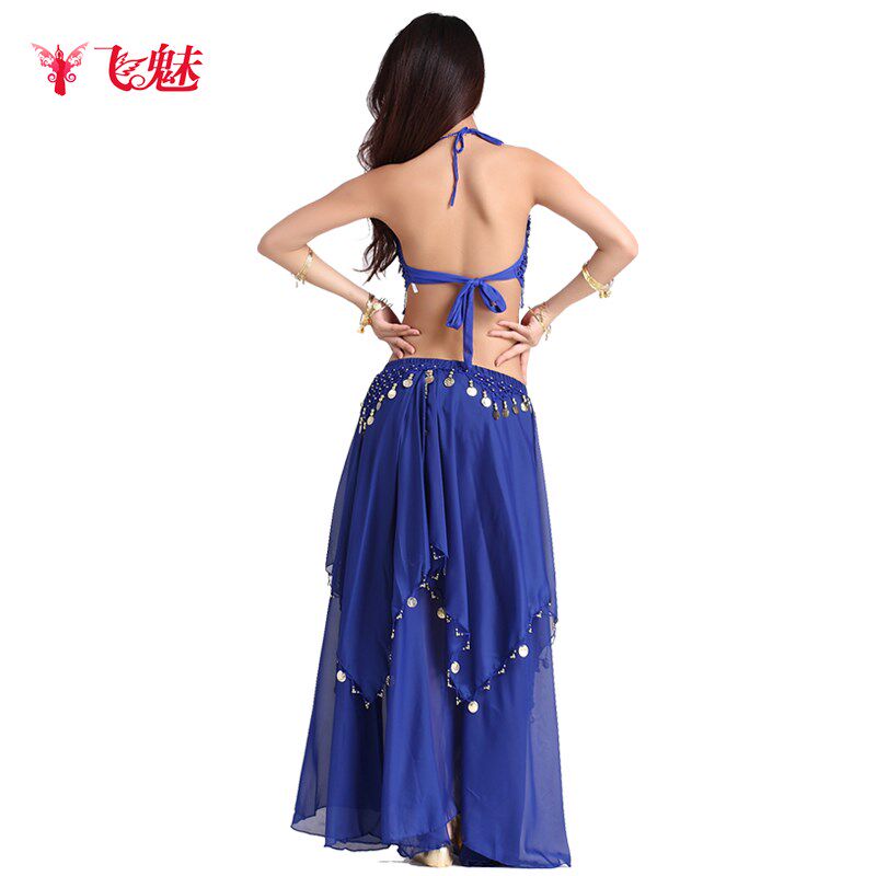新品肚皮舞练功服2024新款印度舞蹈表I演出服装成人长裙子套装练