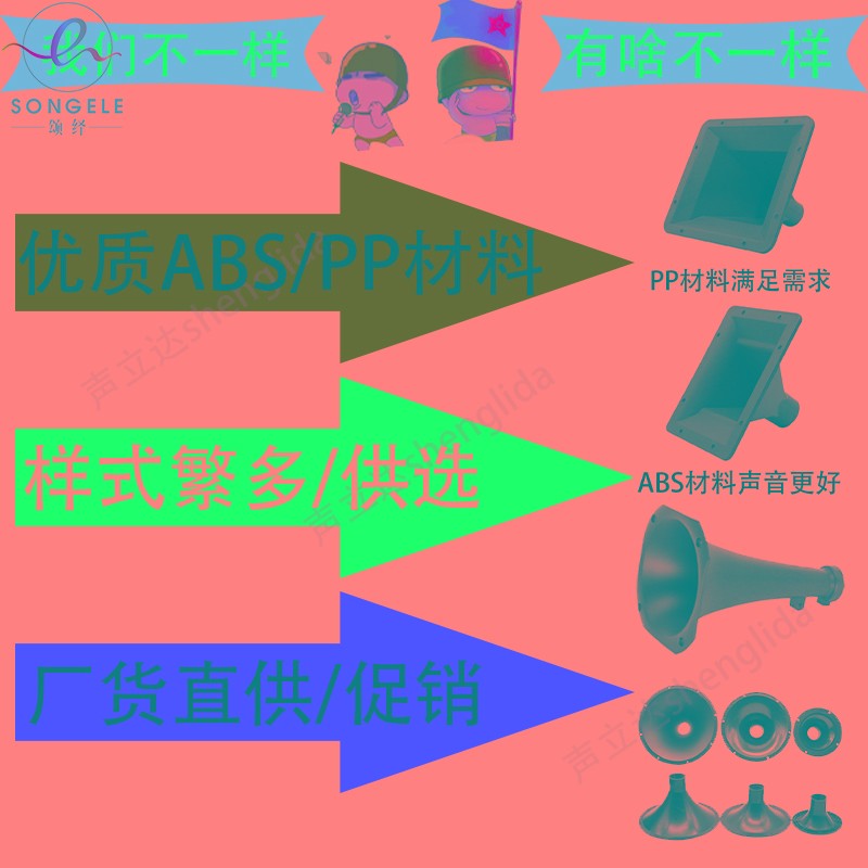 极速4/5/6/7/10/r1o1/14寸音响高音喇叭号角驱动头音箱平口螺口塑