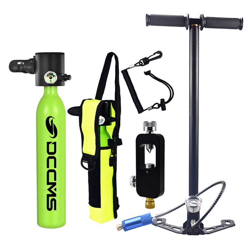 极速绿色0.5升潜水氧气瓶水肺潜D水装备初学者训练装备浮潜装备
