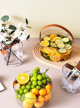 极速Transparent fruipt bowl living room household luxury sim