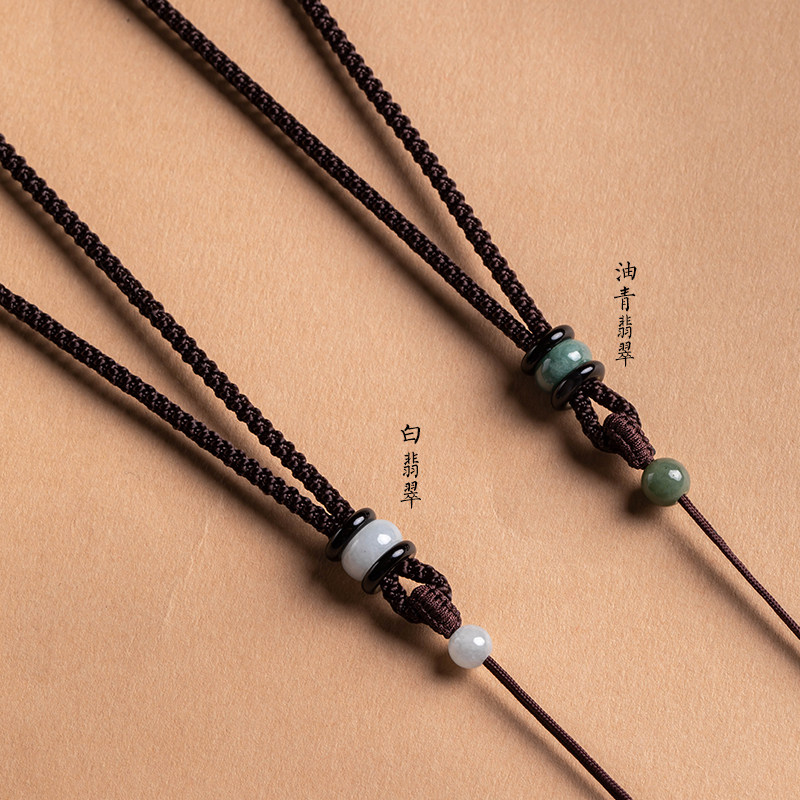 新品花素2mm粗细手工绳翡翠项链绳子吊坠L挂绳可调节平安扣挂坠绳