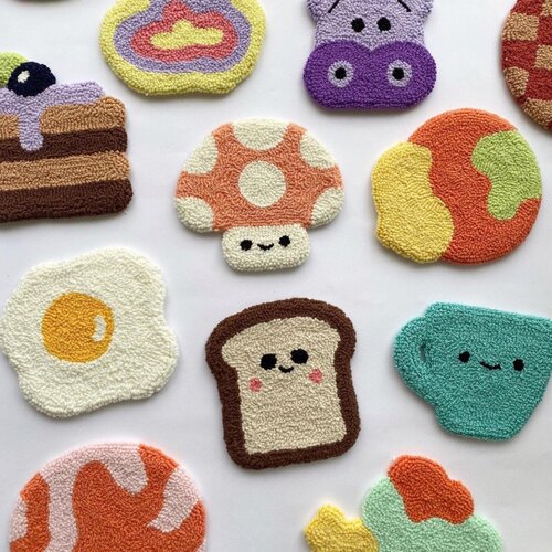 极速鸡蛋吐司面包戳戳绣蛋糕戳戳乐自制杯垫创意diWy手工材料包