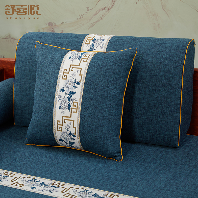 极速实木罗汉床坐垫五件套中式红木沙发坐垫防P滑罗汉床垫子海绵