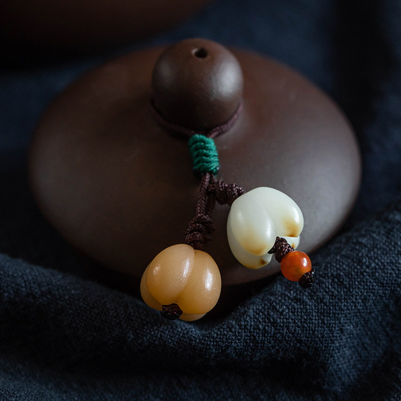 新品栓壶盖防摔莲蓬吊坠紫砂壶盖绳手工编织新中式W防烫装饰绳创