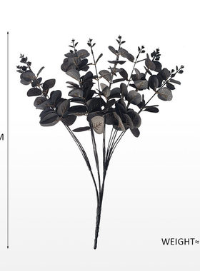极速1PCS Simulation Black Eucalyptus Leaf FOake Flower Simpl