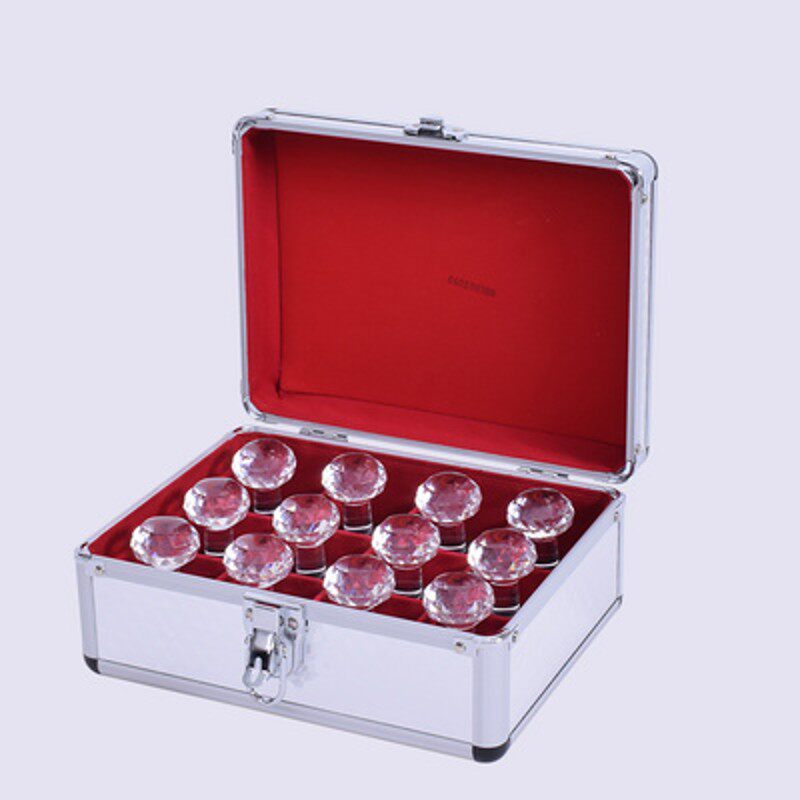 极速大号公c章盒子收纳盒铝合金手提多功能财务印鉴章印章箱印章