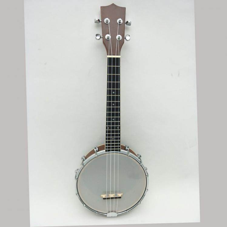 极速西洋民族乐器原木色沙比利四z弦班卓琴 练习演奏斑鸠琴弹拨琴