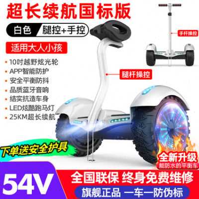 新品爆品阿尔郎学生电动自平衡儿童双G轮发光智能体感平行车通用