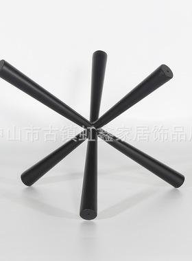 极速家居现代极简黑色q几何金属摆件样板房客厅茶几玄关柜软装饰