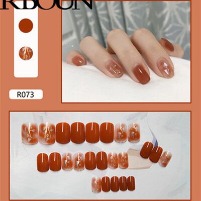 极速Fake Nails Art Nail Tivps Press on False with Designs Se