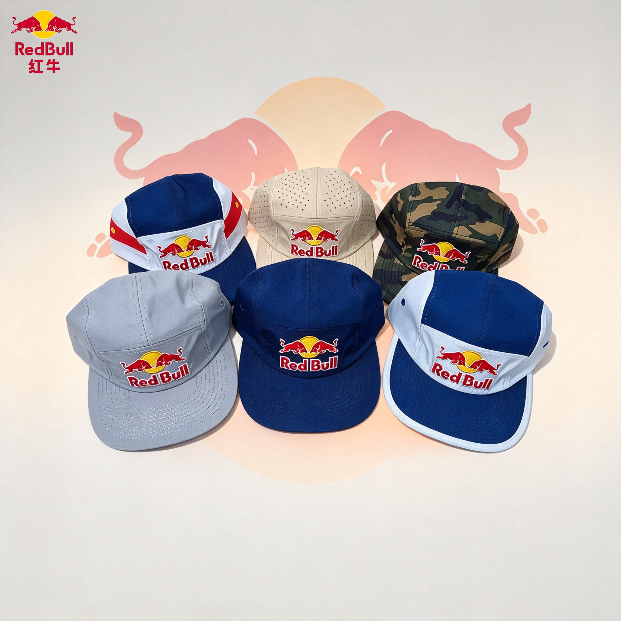 RedBull红牛鸭舌帽F1美式嘻哈刺绣棒球帽男女款遮阳防晒速干帽子