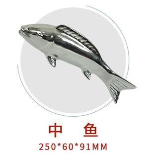 会所家居豪宅会馆酒店门口装饰不锈钢水景水池玫瑰金鱼摆件现货