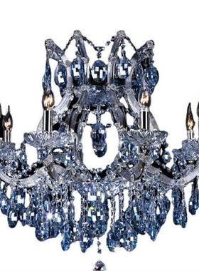 欧式客厅灯轻奢卧室餐厅灯现代简约别墅水晶吊灯美式创意大气灯具