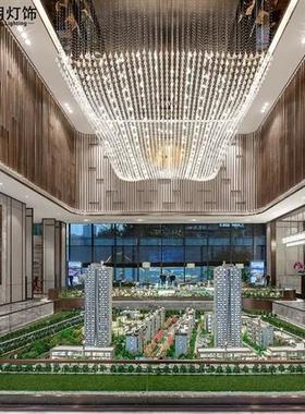 水滴玻璃吊灯酒店大堂宴会大厅装饰个性创意艺术灯宾馆会所灯定制