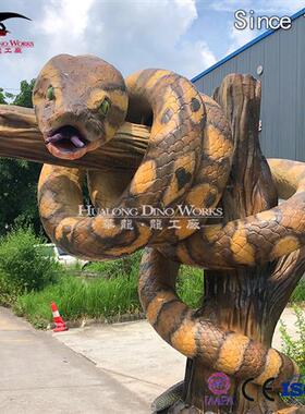 圣诞节氛围摆件仿真蟒蛇模型自贡源头厂家生产景区公园主题展