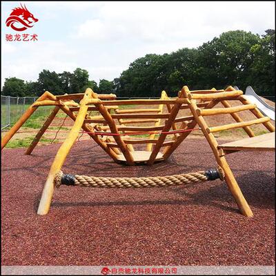 木质秋千攀爬架儿童游乐木屋定制无动力乐园原木设备装置游乐设施