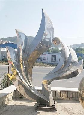 不锈钢小区雕塑户外校园广场景观抽象园林城市金属地标建筑