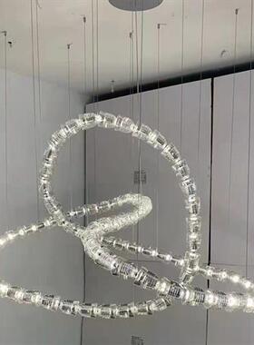 北欧现代亚克力酒杯组合串吊灯酒店售楼部大厅过道吧台设计师吊灯