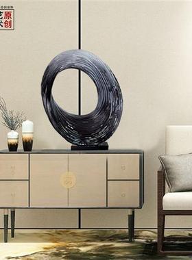 全新新款现代中式摆件抽象透明雕塑艺术品创意树脂工艺品酒店配饰