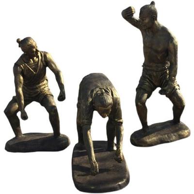 玻璃钢铸铜雕塑农耕文化传统人物雕像公园广场草坪景观装饰摆件