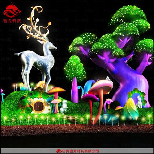 商场异形发光美陈定制特殊造型dp摆件蘑菇造型发光装置制作公司