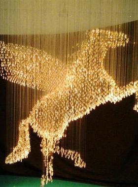 定制造型吊灯酒店大堂宴会厅会所售楼部沙盘龙型水晶灯工程非标灯