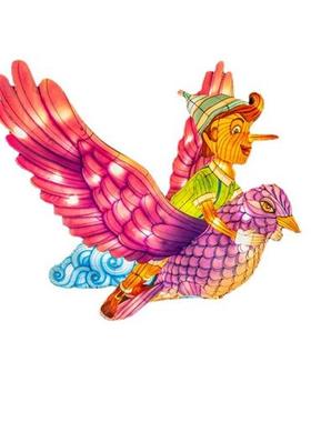 夜游彩灯文化文旅项目多区景点展示匹诺曹人物文化街区打造