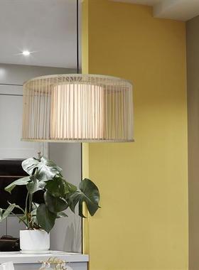 新中式餐厅吊灯酒店餐馆包厢大气灯具东南亚日式会所禅意茶馆竹灯