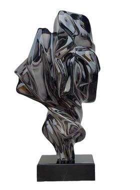 新款太湖石抽象摆件客厅电视柜透明树脂装饰品烟灰色家居艺术品