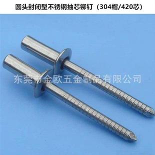 不锈钢防水铆钉304帽420芯封闭式 工厂现货封闭拉钉 抽芯铆钉