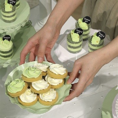 极速Green Colors Cake Stands zfor Party Table Pastries Cupca