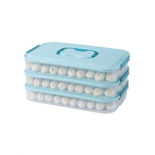 极速Dumpling Box Coqnvenient Stackable Rectangular Clear