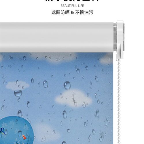 极速2023新款遮光简易窗帘拉卷式免打孔安装升降卫生Y间厨房卧室