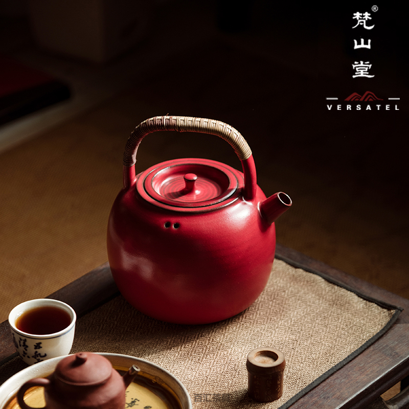 极速梵山堂山楂红听云陶r壶苏打釉老岩泥烧水煮茶壶黑晶炉煮茶器