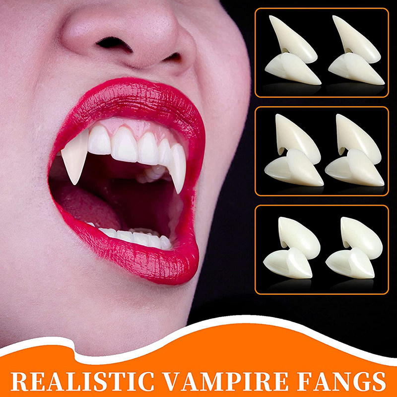 极速.1 Pairs Vampire Teeth Fangs DenturesL Props Halloween P