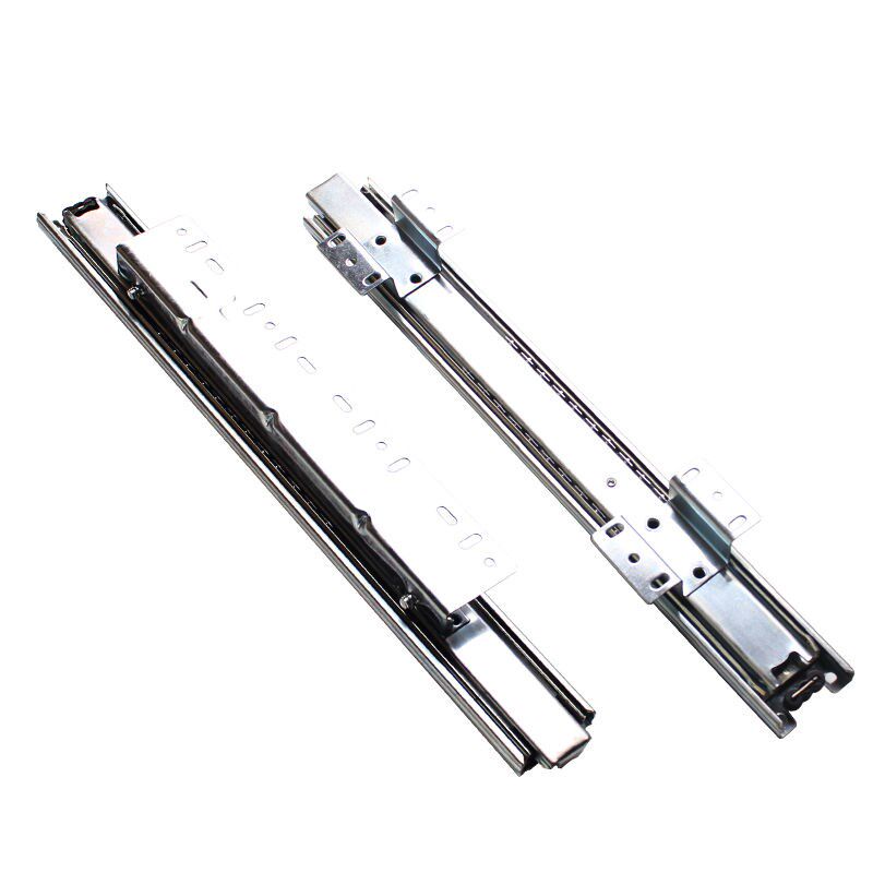 极速厨房拉篮轨道碗篮滑轨橱柜z三节上下挂钩拉篮轨可调节抽拉侧