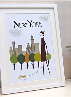 极速裱画相框画框美术作品裱画框原木实木相框画V框4K8K相框