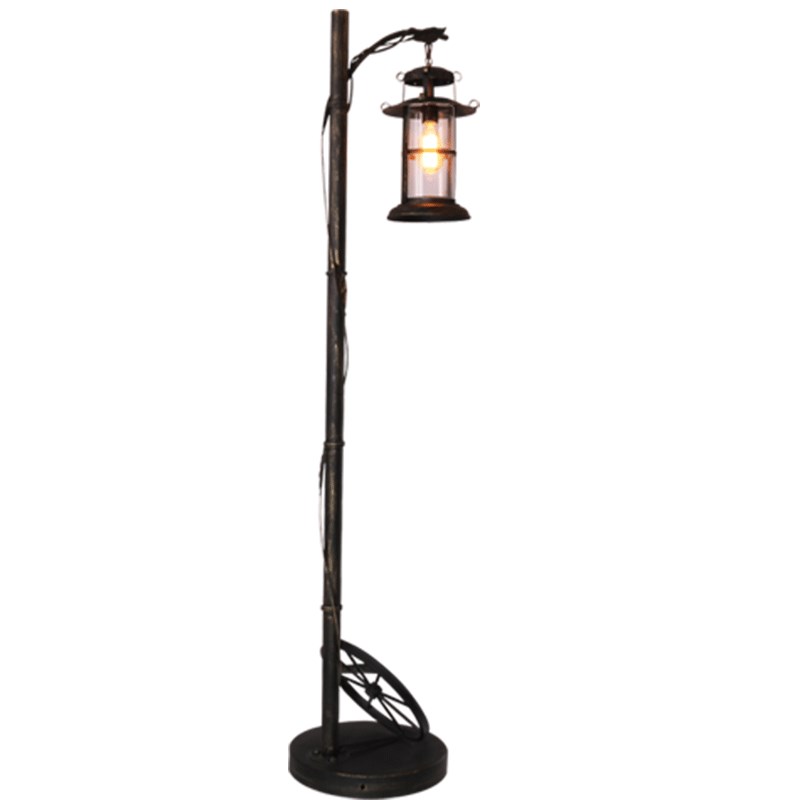 极速美式乡e村复古工业风创意个性卧室床头落地灯艺术怀旧装饰铁