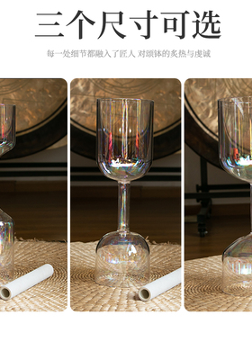 新品手持颂钵水晶钵双头玻璃钵音钵F采耳瑜伽冥想简约透明手工钵