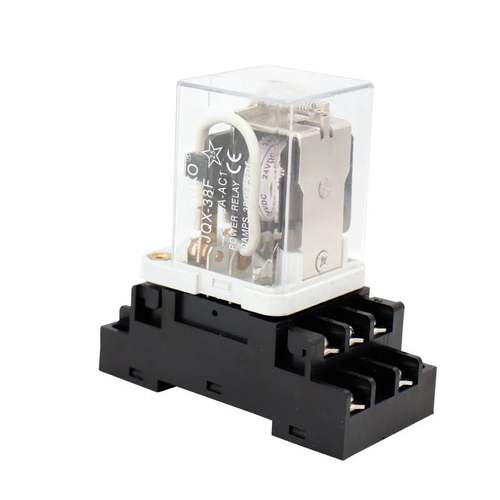 极速JQX-38F大功率40A小型中间继电器dc220V24VR12V交流继电器带