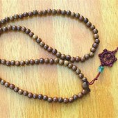 极速绿檀佛珠手链108颗8MM长链平安手珠手V串高弹力绳串连