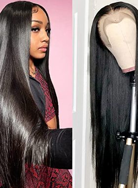 极速Straight Lace Front Wuigs Human Hair 13x4 HD Lace Fronta