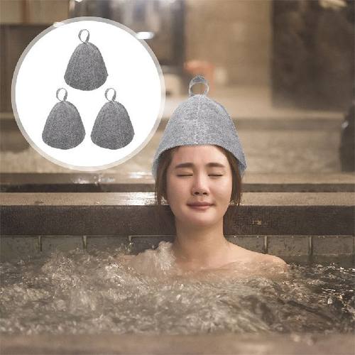 极速Sauna Hat Bath Cap Hair Felt Shower Caps HRats Men Spa W